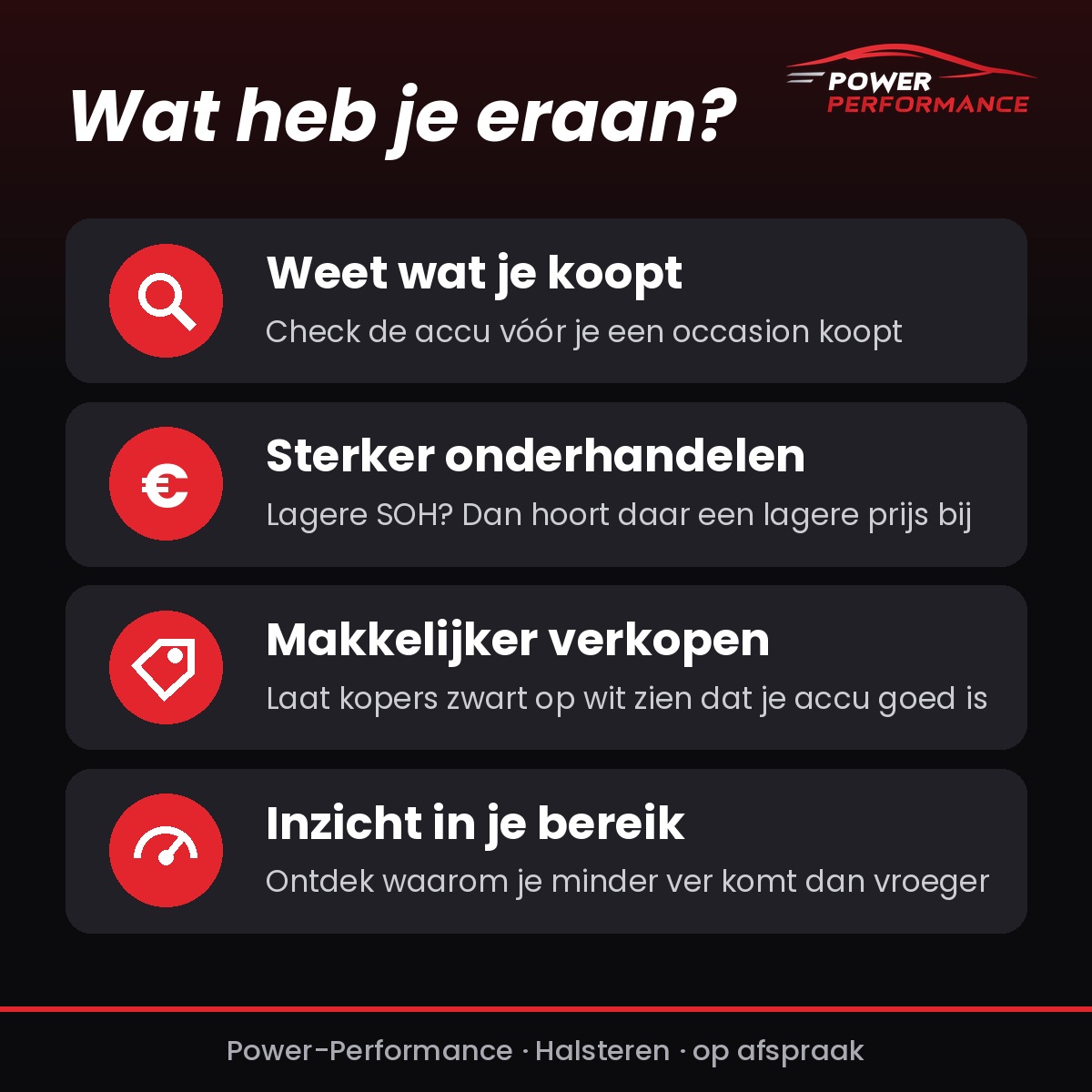 Accu-check EV & hybride | SOH-rapport €50 | Halsteren