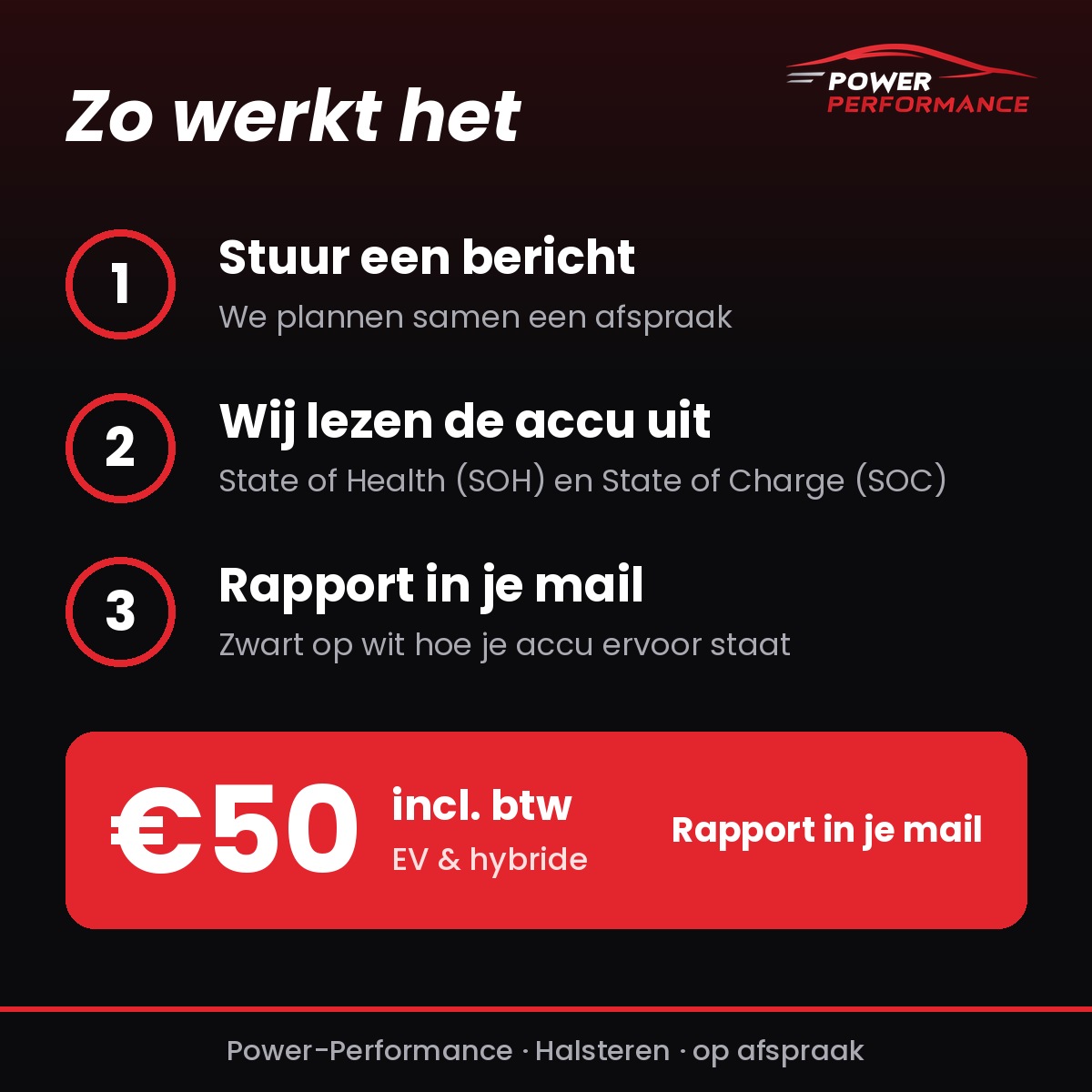 Accu-check EV & hybride | SOH-rapport €50 | Halsteren